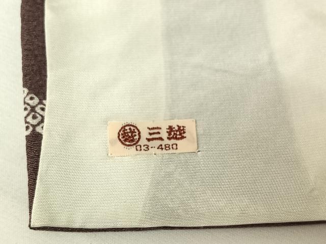 平和屋着物▽上質な小紋　単衣　手描き　流水花文　三越扱い　正絹　逸品　AABH2207jh