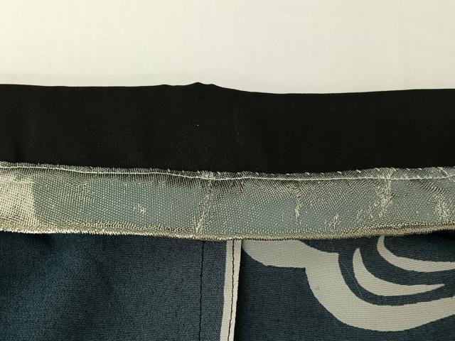 平和屋着物▽男性　訪問着　単衣　舞台衣装　立波文　黒地　正絹　逸品　AABH2208jh
