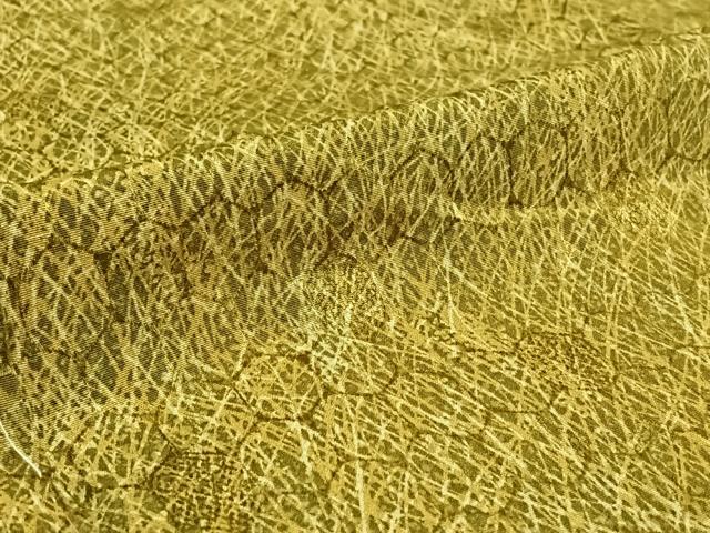 平和屋着物▽上質な小紋　単衣　亀甲文様　正絹　逸品　AABH2216jh