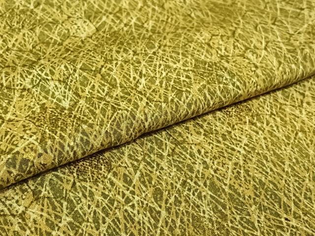 平和屋着物▽上質な小紋　単衣　亀甲文様　正絹　逸品　AABH2216jh