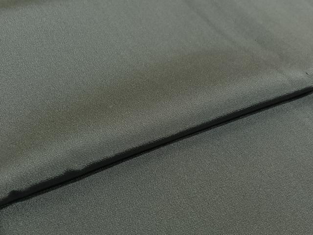 平和屋着物▽お召　単衣　絹鼠色　正絹　逸品　AABH2219jh
