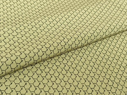 平和屋着物▽上質な小紋　単衣　幾何学文様　正絹　逸品　AABH2220jh