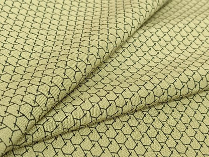 平和屋着物▽上質な小紋　単衣　幾何学文様　正絹　逸品　AABH2220jh
