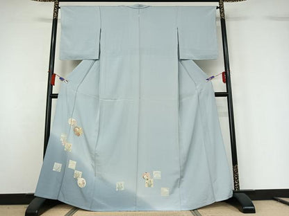 平和屋着物▽訪問着　単衣　花丸文　暈し染め　金彩　正絹　逸品　AABH2222jh