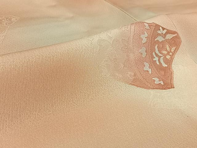 平和屋着物▽上質な小紋 単衣 正倉院花文 暈し染め 正絹 逸品 AABH2226jh