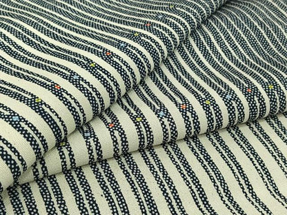 平和屋着物▽上質な小紋　単衣　変わり縞　正絹　逸品　AABH2231jh
