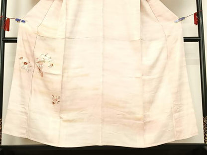平和屋着物▽訪問着　単衣　総刺繍　飾花文　暈し染め　正絹　逸品　AABH2235jh