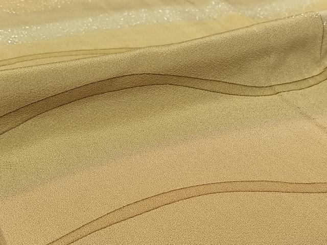 平和屋着物▽訪問着　単衣　作家物　横段文　正絹　逸品　AABH2244jh