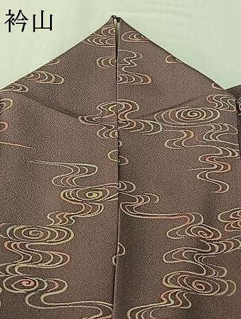 平和屋着物▽上質な小紋　単衣　流水文　正絹　逸品　AABH2250jh