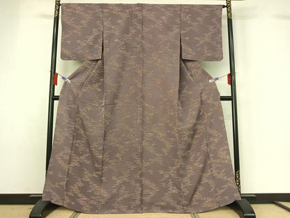 平和屋着物▽上質な小紋　単衣　流水文　正絹　逸品　AABH2250jh