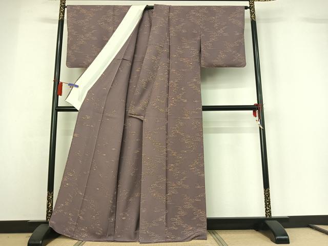 平和屋着物▽上質な小紋　単衣　流水文　正絹　逸品　AABH2250jh 平和屋着物▽上質な小紋 単衣 流水文 正絹 逸品 AABH2250jh