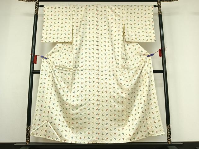 平和屋着物▽上質な小紋　単衣　毘沙門亀甲　正絹　逸品　AABH2252jh 平和屋着物▽上質な小紋 単衣 毘沙門亀甲 正絹 逸品 AABH2252jh