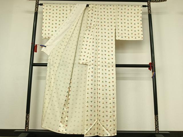平和屋着物▽上質な小紋　単衣　毘沙門亀甲　正絹　逸品　AABH2252jh 平和屋着物▽上質な小紋 単衣 毘沙門亀甲 正絹 逸品 AABH2252jh