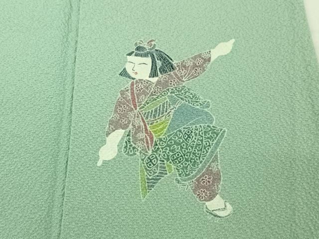 平和屋着物▽上質な色無地　単衣　錆青磁色　正絹　逸品　AABH2260jh 平和屋着物▽上質な色無地 単衣 錆青磁色 正絹 逸品 AABH2260jh