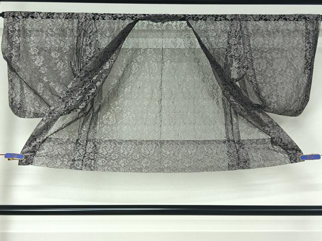平和屋着物▽羽織　スリーシーズン　春夏秋　塵除け　草花文　銀糸　AABH2263jh