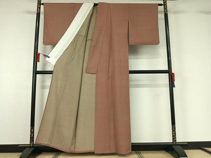 平和屋着物▽江戸小紋　単衣　菱文　正絹　逸品　AABH2266jh