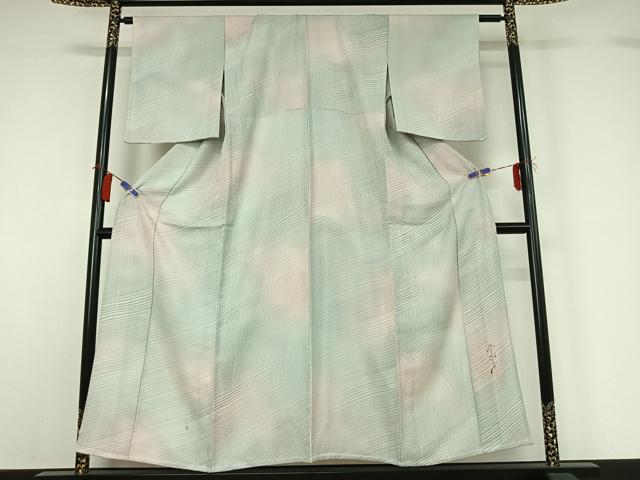 平和屋着物▽染色作家　斉藤三才　小紋　単衣　霞文　暈し染め　正絹　逸品　AABH2269jh 楽天市場】平和屋着物▽染色作家 斉藤三才 小紋 単衣 霞文 暈し染め