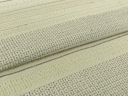 平和屋着物▽結城紬　単衣　80亀甲　横段文　正絹　逸品　AABH2270jh