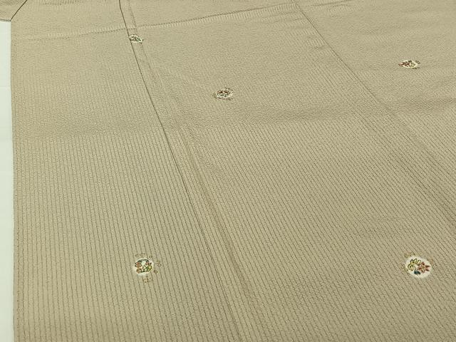 平和屋着物▽上質な小紋 単衣 絞り 手描き 花丸文 金彩 正絹 逸品