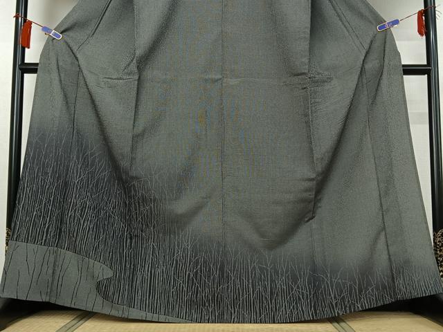 平和屋着物▽訪問着 単衣 樹林文 正絹 逸品 AABH2281jh