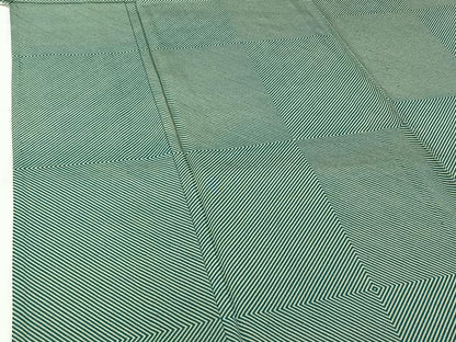 平和屋着物▽上質な小紋　単衣　幾何学文様　正絹　逸品　AABH2282jh