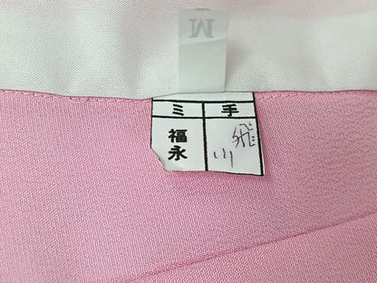 平和屋着物▽訪問着　単衣　舞桜文　洗える着物　AABH2287jh