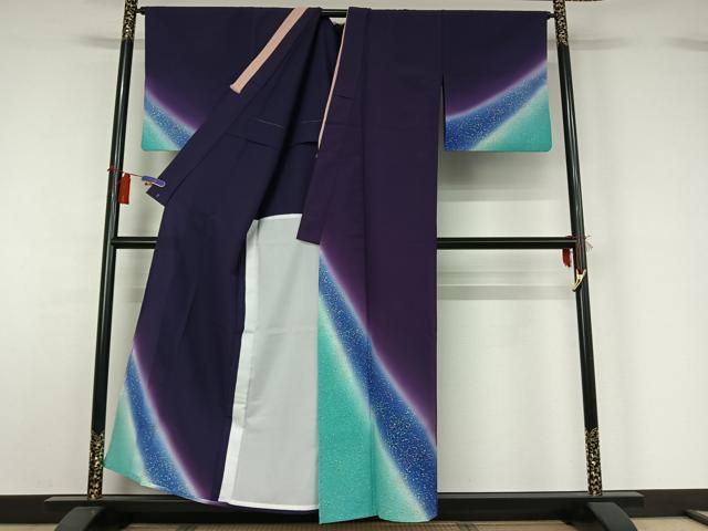 平和屋着物▽訪問着　単衣　霞文　暈し染め　洗える着物　AABH2300jh
