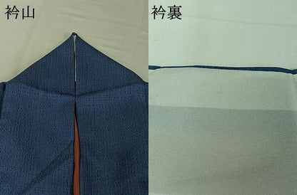 平和屋着物▽上質な小紋 単衣 霞文 正絹 逸品 AABH2308jh