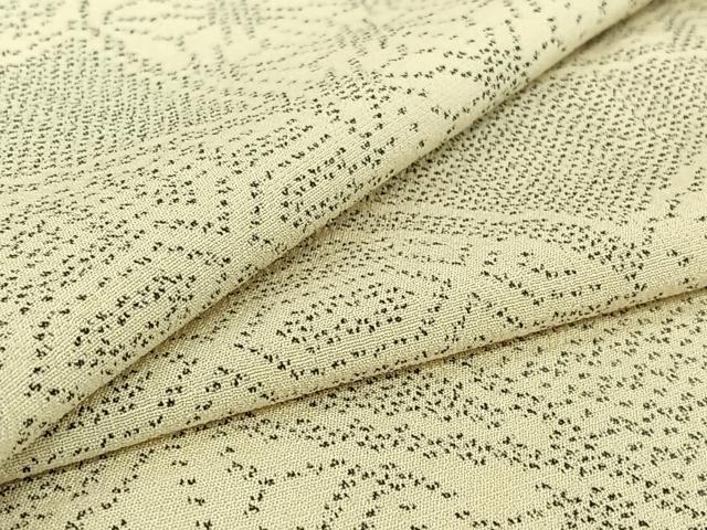 平和屋着物▽本塩沢　単衣　吉祥花文　正絹　逸品　AABH2314jh 平和屋着物▽本塩沢 単衣 吉祥花文 正絹 逸品 AABH2314jh