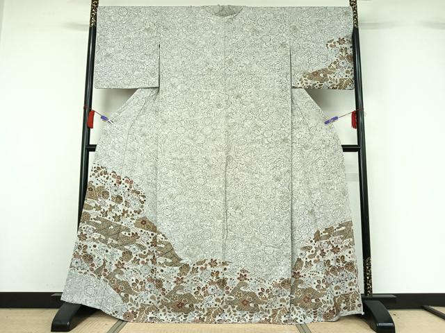 平和屋着物▽訪問着　単衣　手描き　辻が花　正絹　逸品　AABH2315jh 平和屋着物▽訪問着 単衣 手描き 辻が花 正絹 逸品 AABH2315jh