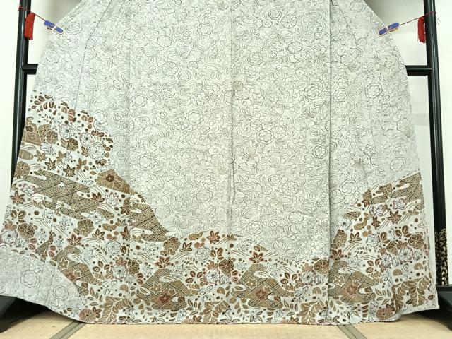 平和屋着物▽訪問着　単衣　手描き　辻が花　正絹　逸品　AABH2315jh 平和屋着物▽訪問着 単衣 手描き 辻が花 正絹 逸品 AABH2315jh