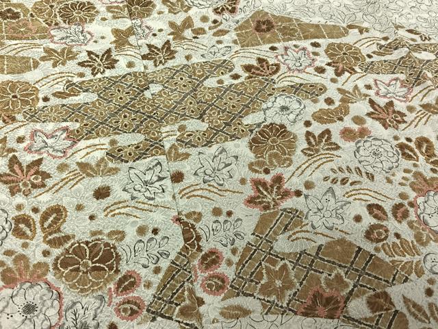 平和屋着物▽訪問着 単衣 手描き 辻が花 正絹 逸品 AABH2315jh