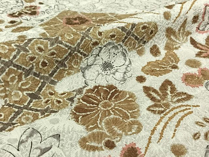 平和屋着物▽訪問着　単衣　手描き　辻が花　正絹　逸品　AABH2315jh