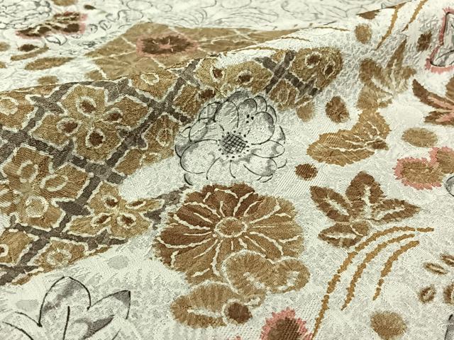 平和屋着物▽訪問着　単衣　手描き　辻が花　正絹　逸品　AABH2315jh
