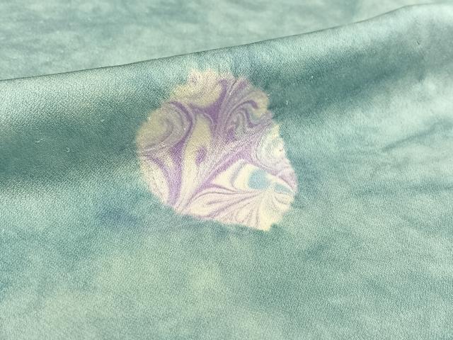平和屋着物▽上質な小紋　単衣　絞り　霞文　暈し染め　正絹　逸品　AABH2317jh