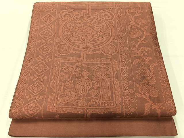 平和屋着物◎両面全通柄京袋帯 飾花文 正絹 逸品 AABH2337uk