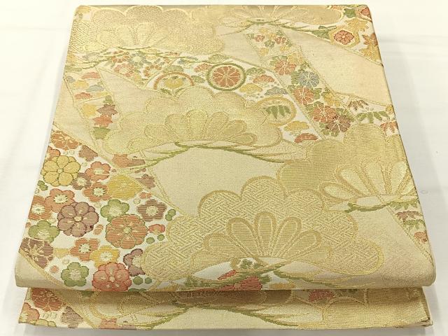 平和屋着物◎六通柄袋帯 松竹梅 金糸 正絹 逸品 AABH2342uk
