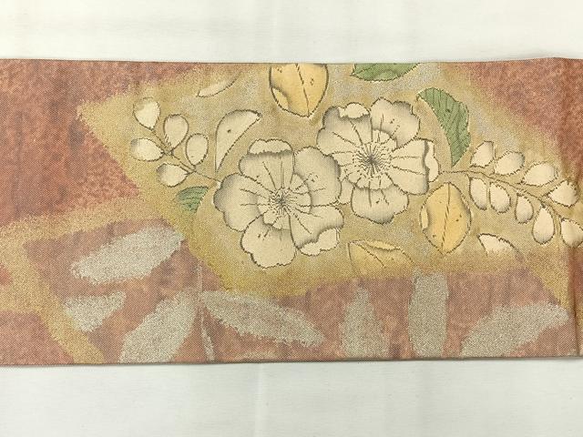 平和屋着物◎九寸名古屋帯　辻が花　金銀彩　正絹　逸品　AABH2347uk