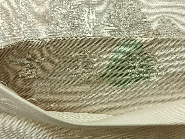 平和屋着物◎六通柄袋帯　古京錦　風景花文　二重引箔　正絹　逸品　AABH2392uk