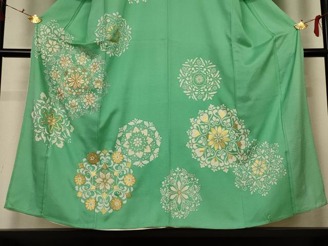 平和屋着物＊夏物 色留袖 絽 駒刺繍 宝相華 金彩 正絹 逸品 AABH2455jd