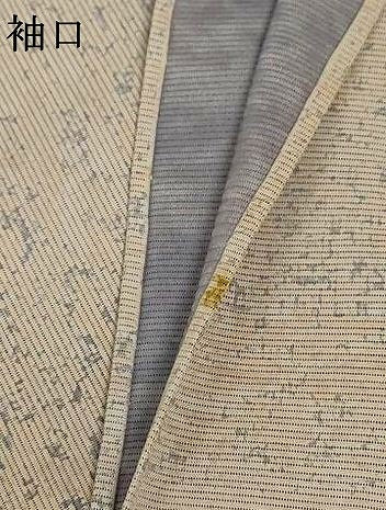 平和屋着物＊夏物 小紋 絽 霞文 正絹 逸品 AABH2457jd