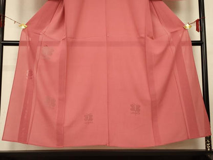 平和屋着物＊夏物 無地絵羽訪問着 絽 浅緋色 正絹 逸品 AABH2459jd