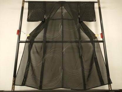 平和屋着物＊夏物 小紋 絽 流水文 正絹 逸品 AABH2460jd