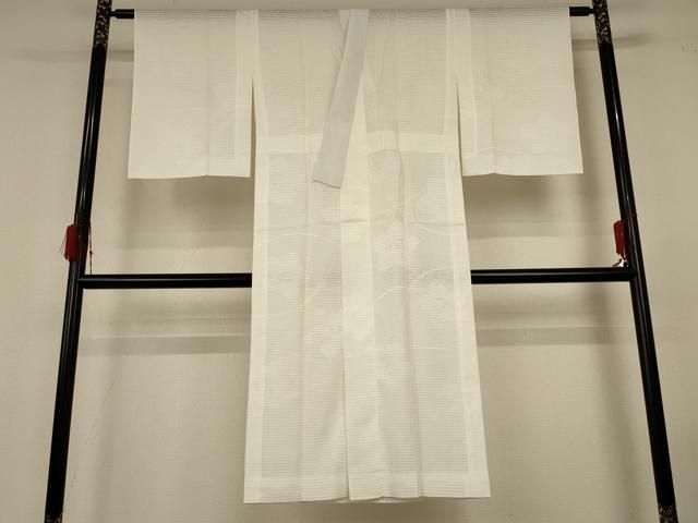 平和屋着物＊夏物 長襦袢 絽 舞花紋紗 白色 洗える着物 AABH2464jd