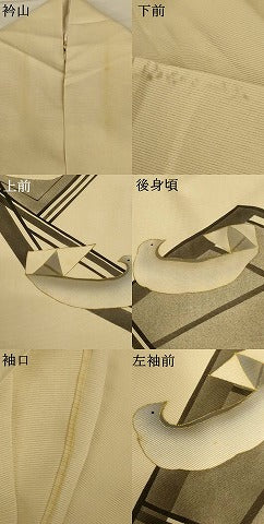 平和屋着物＊夏物 訪問着 絽 鳥文 金彩 正絹 逸品 AABH2467jd