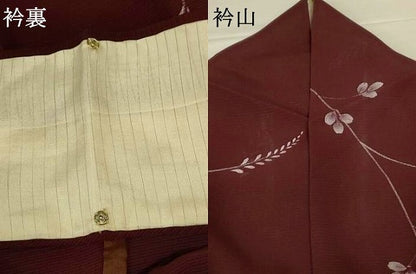 平和屋着物＊夏物 小紋 絽 手描き 草花文 正絹 逸品 AABH2470jd
