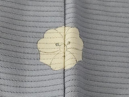 平和屋着物＊夏物　色無地　絽　灰青色　正絹　逸品　AABH2472jd