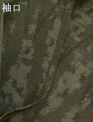 平和屋着物＊夏物 小紋 紗 幾何学文様 正絹 逸品 AABH2477jd