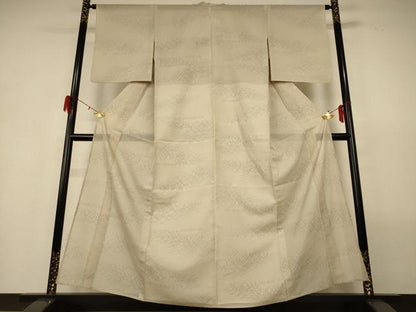 平和屋着物＊夏物　本場大島紬　夏大島　草葉文　正絹　逸品　AABH2478jd