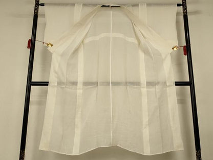 平和屋着物＊夏物　長襦袢　絽　鳥の子色　正絹　逸品　AABH2480jd